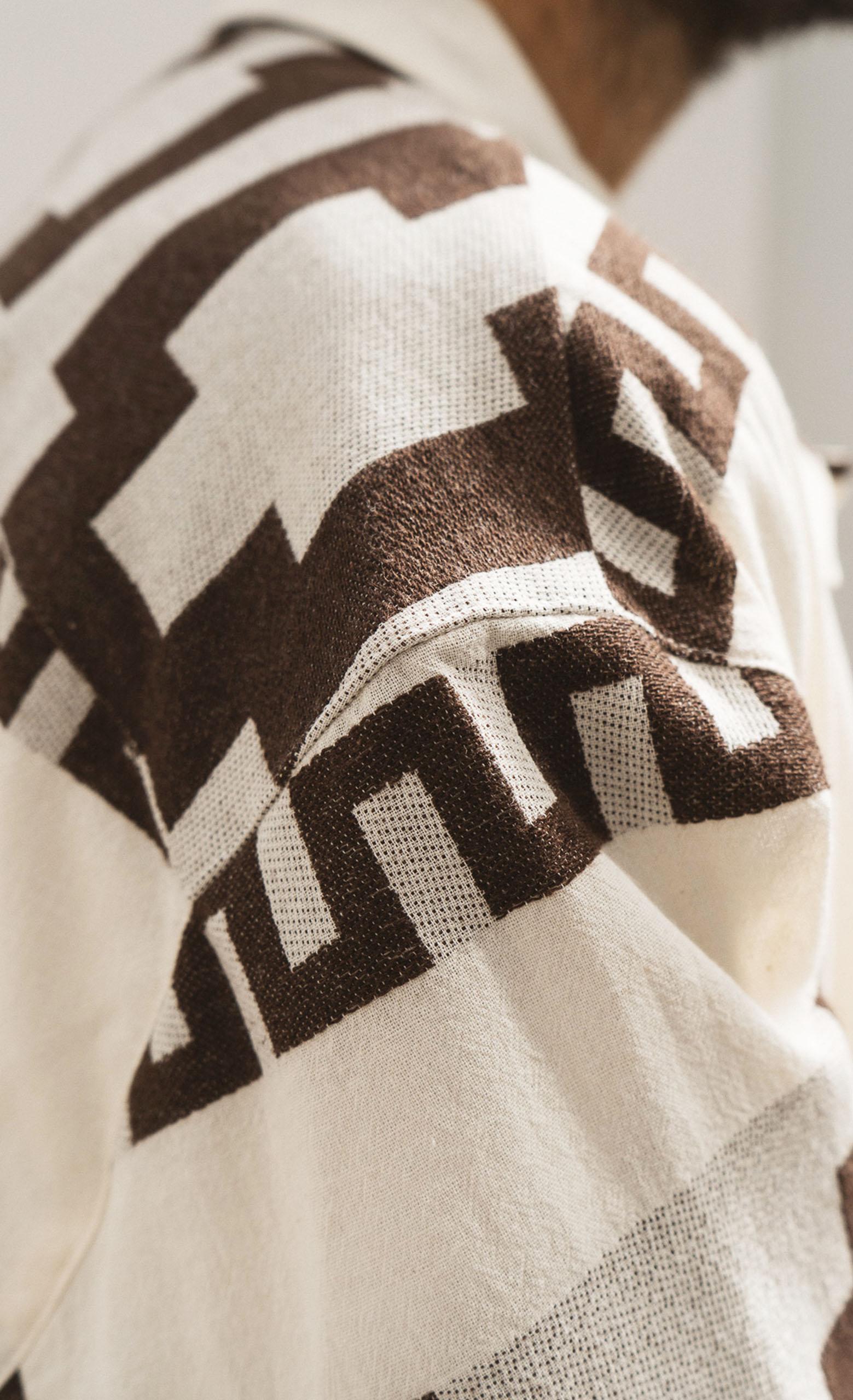 Wooden Store Native Marrone Camicia Hiroko Hemd Herren creme